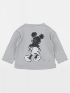 Zara - tee-shirt imprimé au dos gris - 12/18 mois