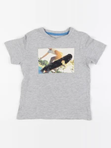 Vertbaudet - tee-shirt gris - 4 ans