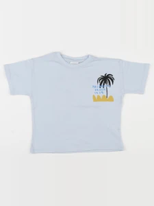Zara - tee-shirt imprimé au dos bleu - 2 ans