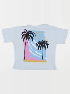 Zara - tee-shirt imprimé au dos bleu - 2 ans