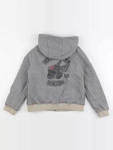 IKKS - veste réversible beige, gris - 12 ans