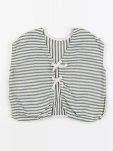 Zara - blouse blanc, vert - 2/3 ans