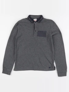 IKKS - polo imprimé au dos gris - 10 ans