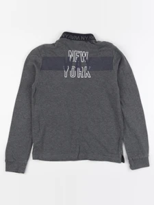 IKKS - polo imprimé au dos gris - 10 ans