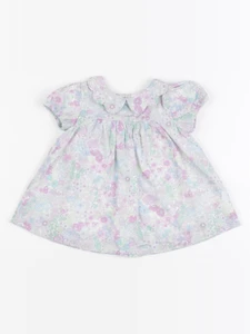 Jacadi - robe liberty bleu, violet - 3 mois