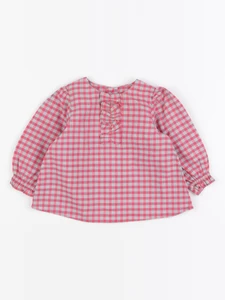 Jacadi - blouse gris, rouge - 6 mois