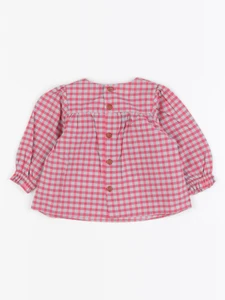 Jacadi - blouse gris, rouge - 6 mois
