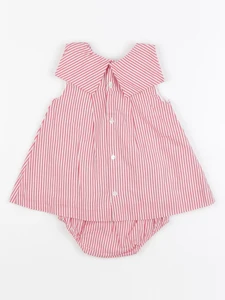 Jacadi - robe blanc, rouge - 6 mois