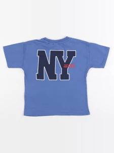 Zara - tee-shirt imprimé au dos bleu - 3 ans