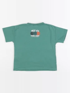 Zara - tee-shirt imprimé au dos vert - 3 ans