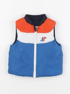 Jacadi - doudoune réversible bleu, blanc, orange - 18 mois