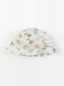 Vertbaudet - chapeau réversible multicolore - 8/10 ans