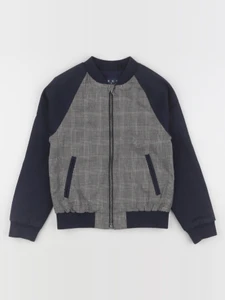 IKKS - veste imprimé au dos bleu, gris - 8 ans