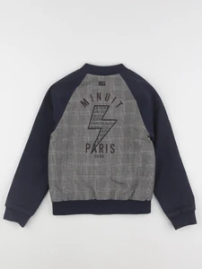 IKKS - veste imprimé au dos bleu, gris - 8 ans