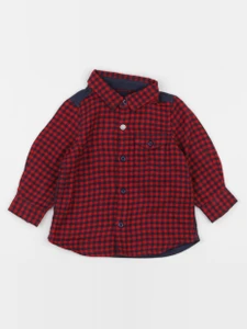 IKKS - chemise imprimé au dos rouge, bleu - 6 mois