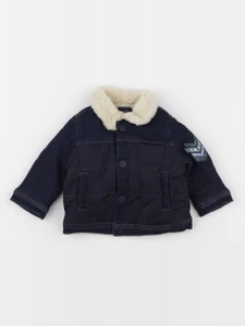 IKKS - veste doublé beige, bleu - 6 mois