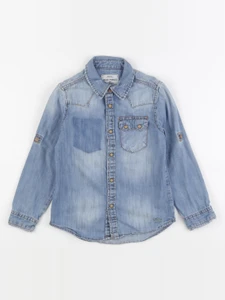 Zara - chemise imprimé au dos bleu - 5/6 ans
