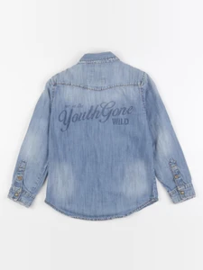 Zara - chemise imprimé au dos bleu - 5/6 ans