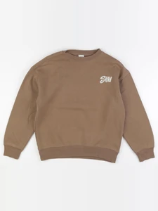 Zara - sweat imprimé au dos marron - 11/12 ans