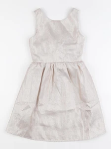 Vertbaudet - robe beige, argent - 7 ans