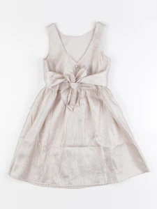 Vertbaudet - robe beige, argent - 7 ans