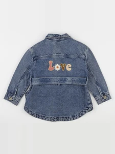 Vertbaudet - veste imprimé au dos bleu - 4 ans