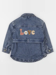 Vertbaudet - veste imprimé au dos bleu - 5 ans