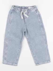 H&M - pantalon bleu - 2/3 ans