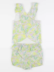 Jacadi - ensemble vert, rose - 24 mois