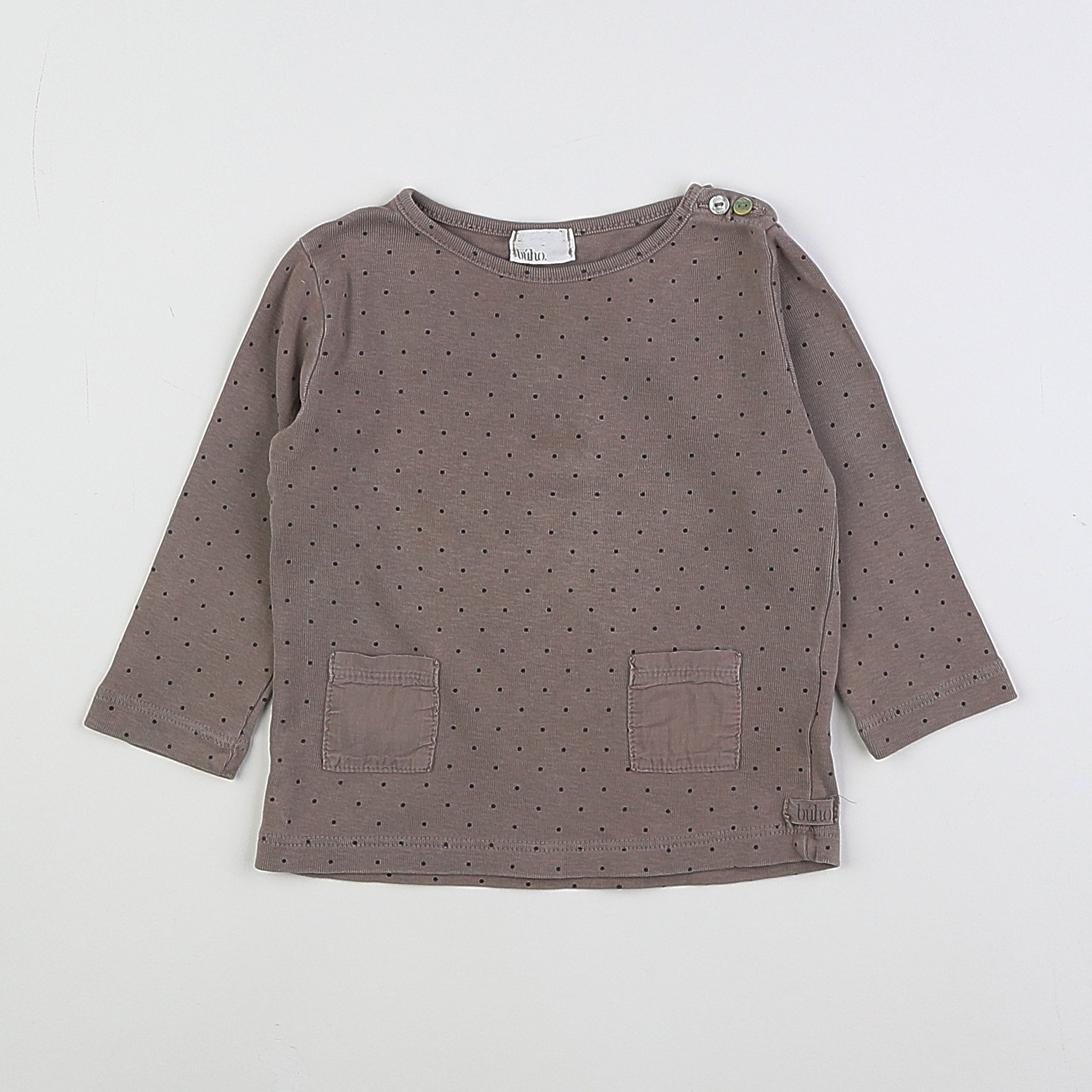 Buho - tee-shirt marron - 6/9 mois