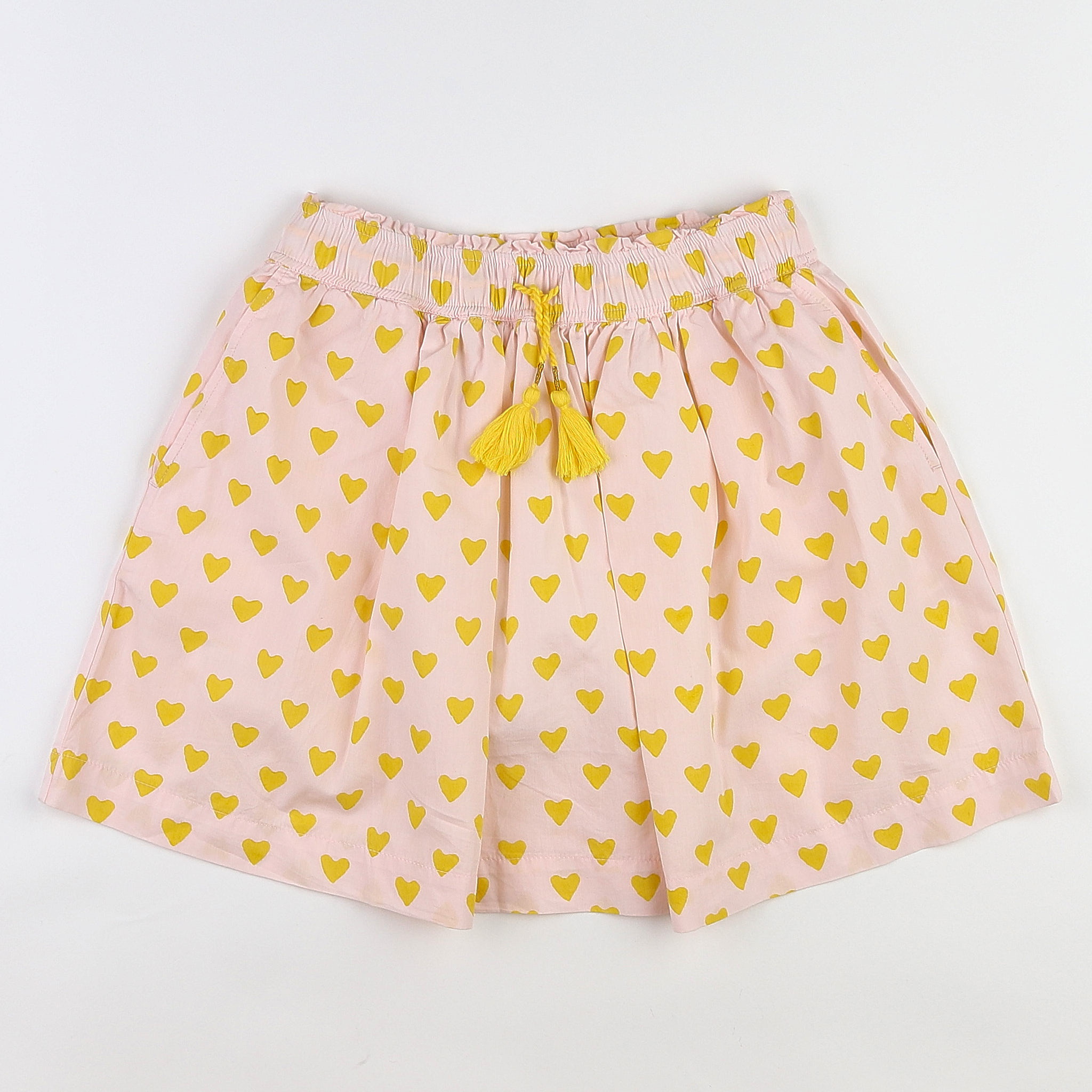 Holi & Love - jupe short jaune, rose (neuf) - 12/13 ans