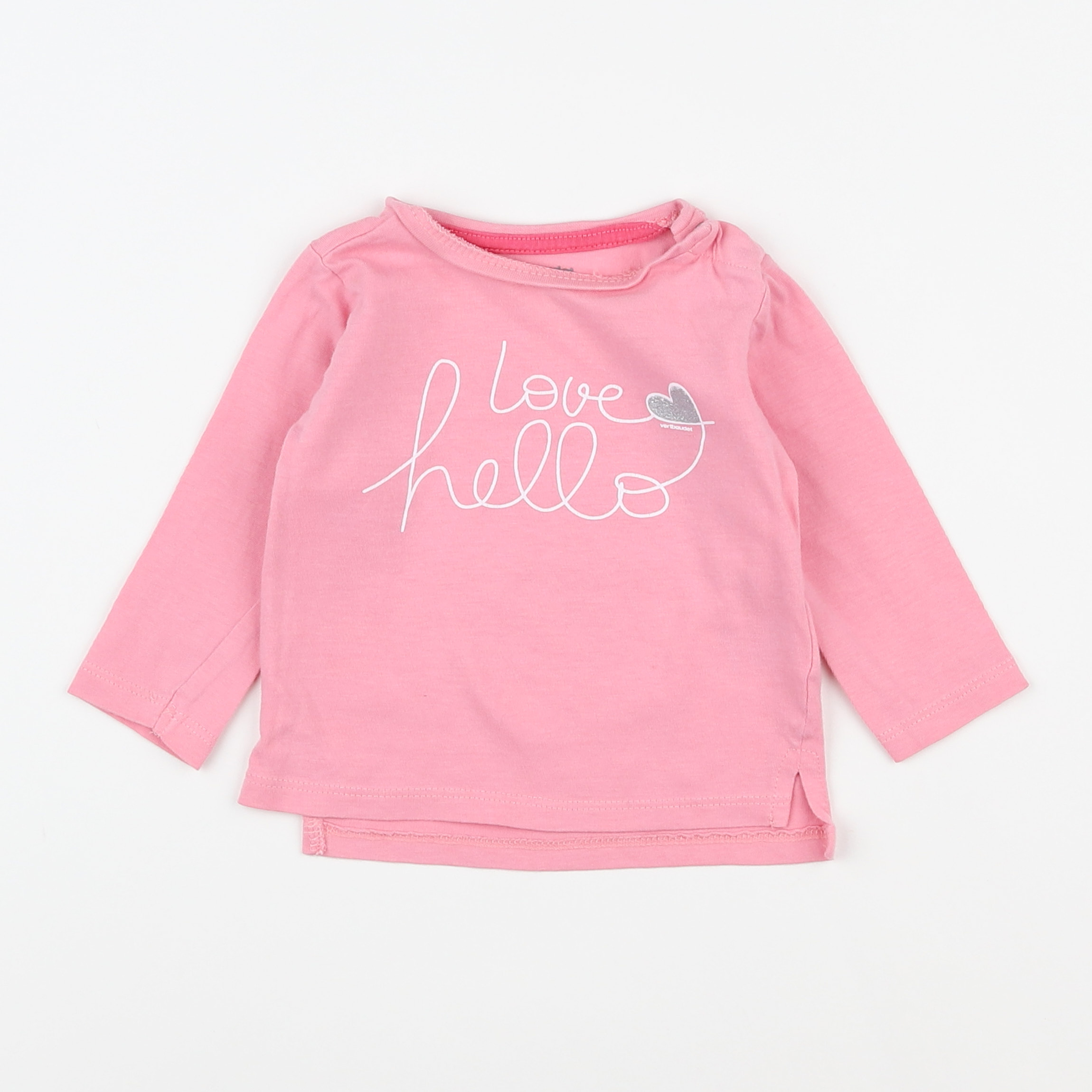 Vertbaudet - tee-shirt rose - 6 mois