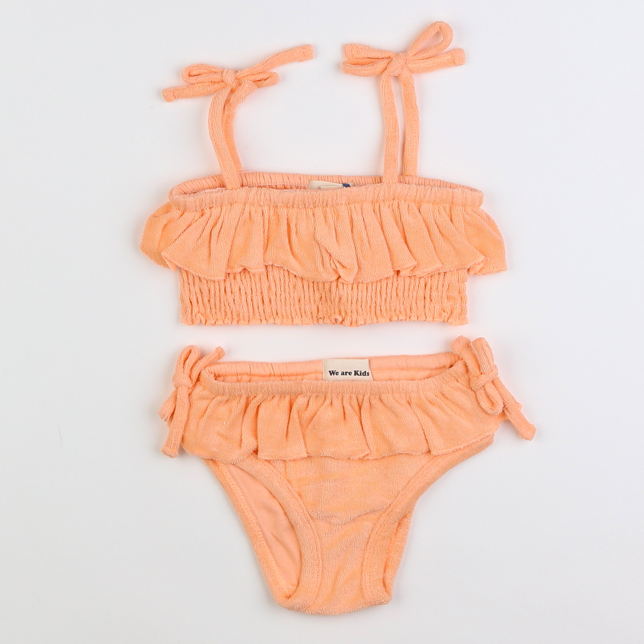 We are kids - maillot de bain éponge orange (neuf) - 6/12 mois