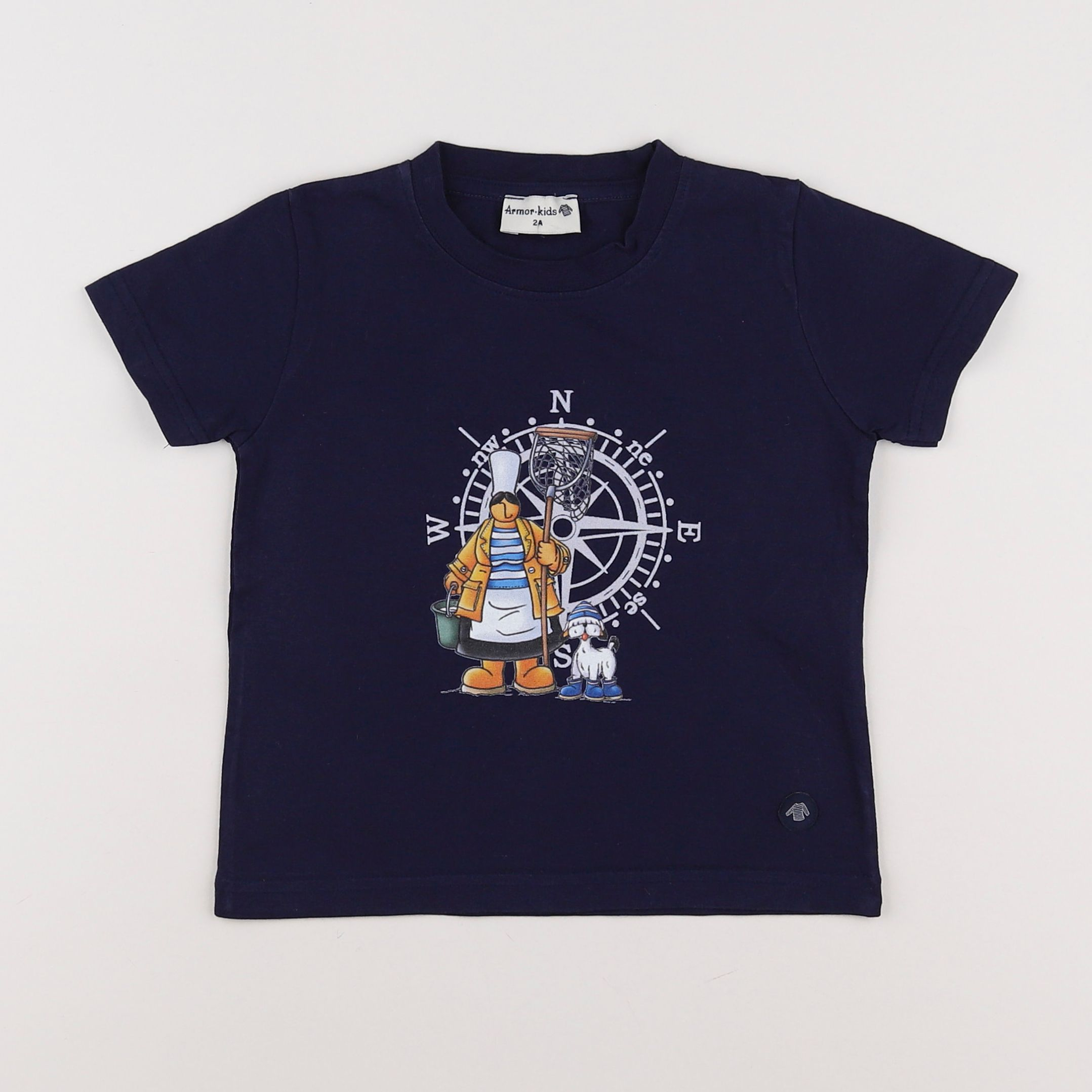 Armor Lux - tee-shirt bleu, multicolore - 2 ans