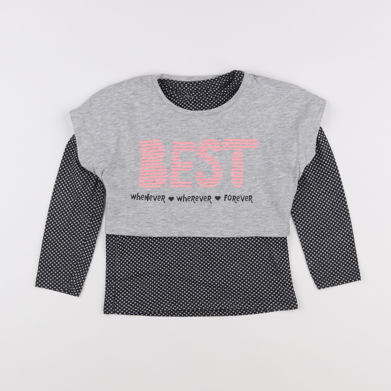 Vertbaudet - ensemble gris - 5 ans