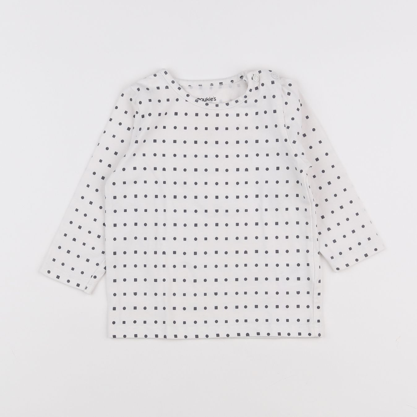 Noukie's - tee-shirt blanc, bleu - 12 mois