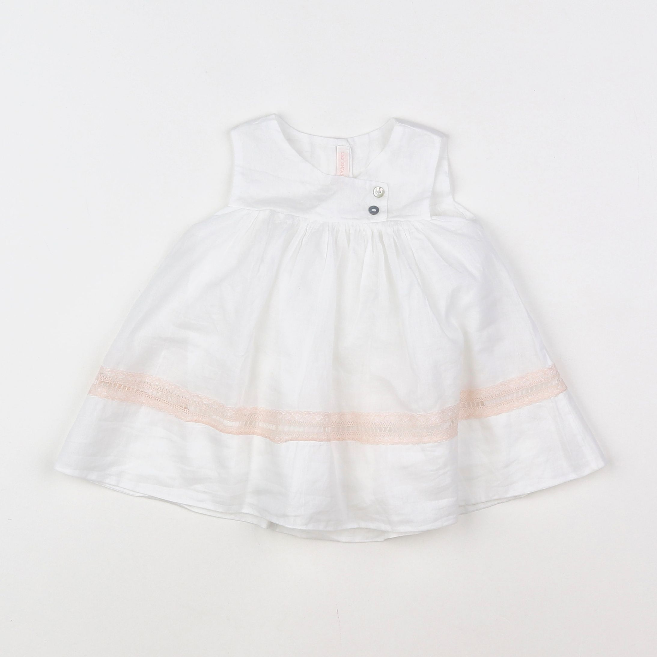 Les Enfantines - robe blanc - 3 mois