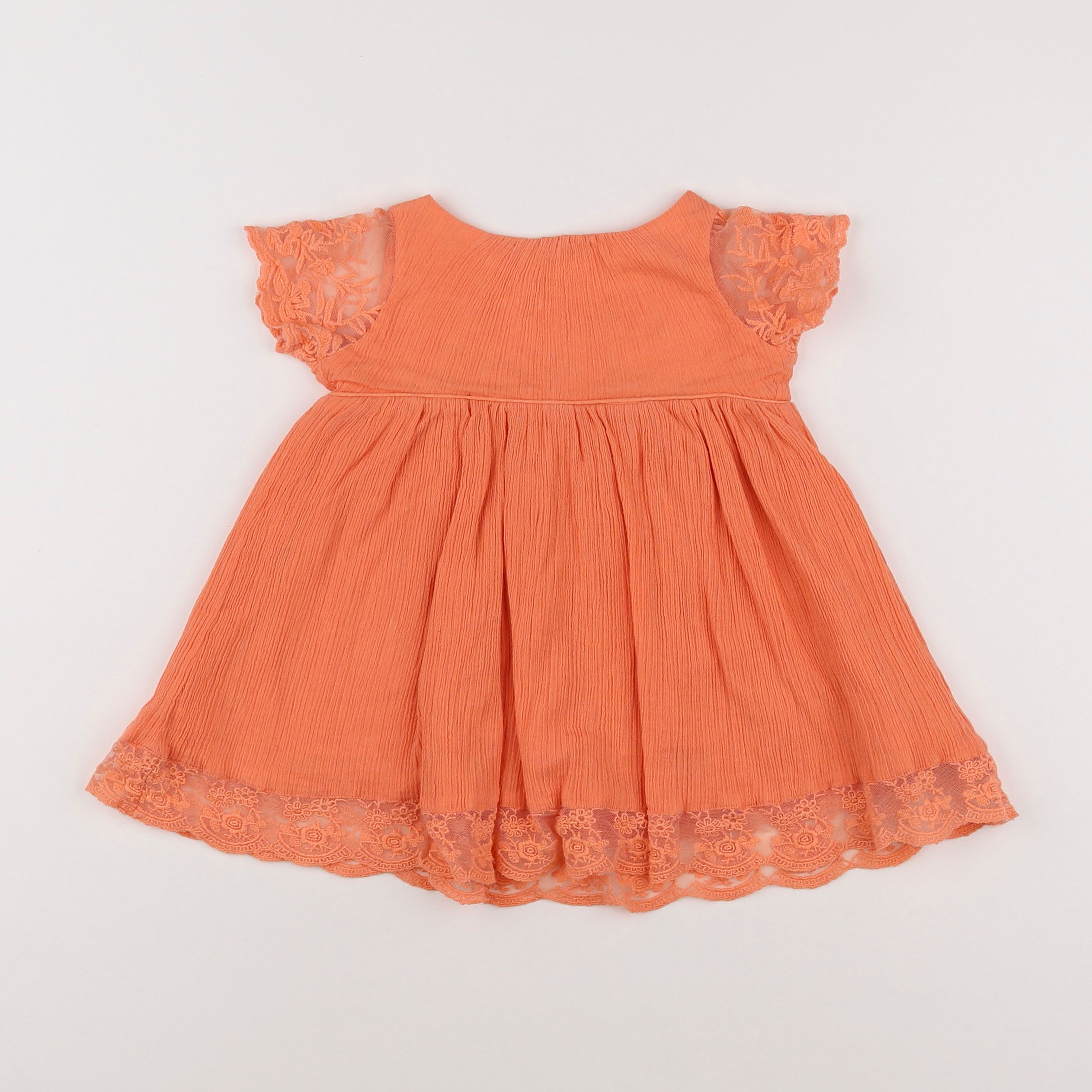 Les petits inclassables  - robe orange - 6 mois