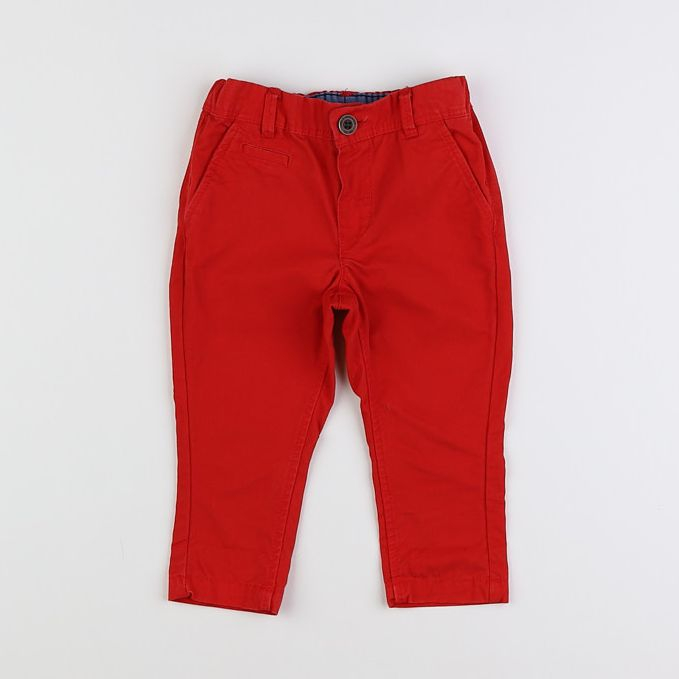 H&M - pantalon rouge - 9/12 mois