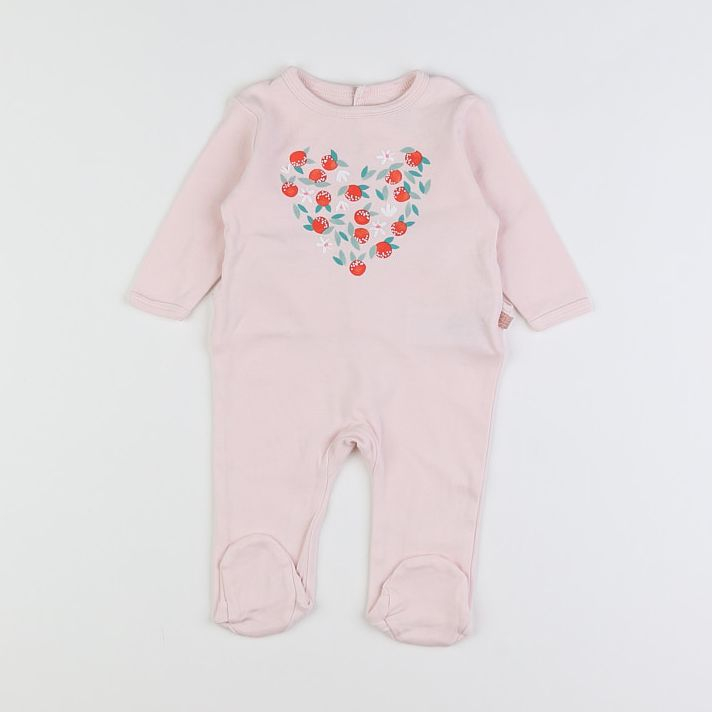 Carrément Beau - pyjama coton rose - 3 mois