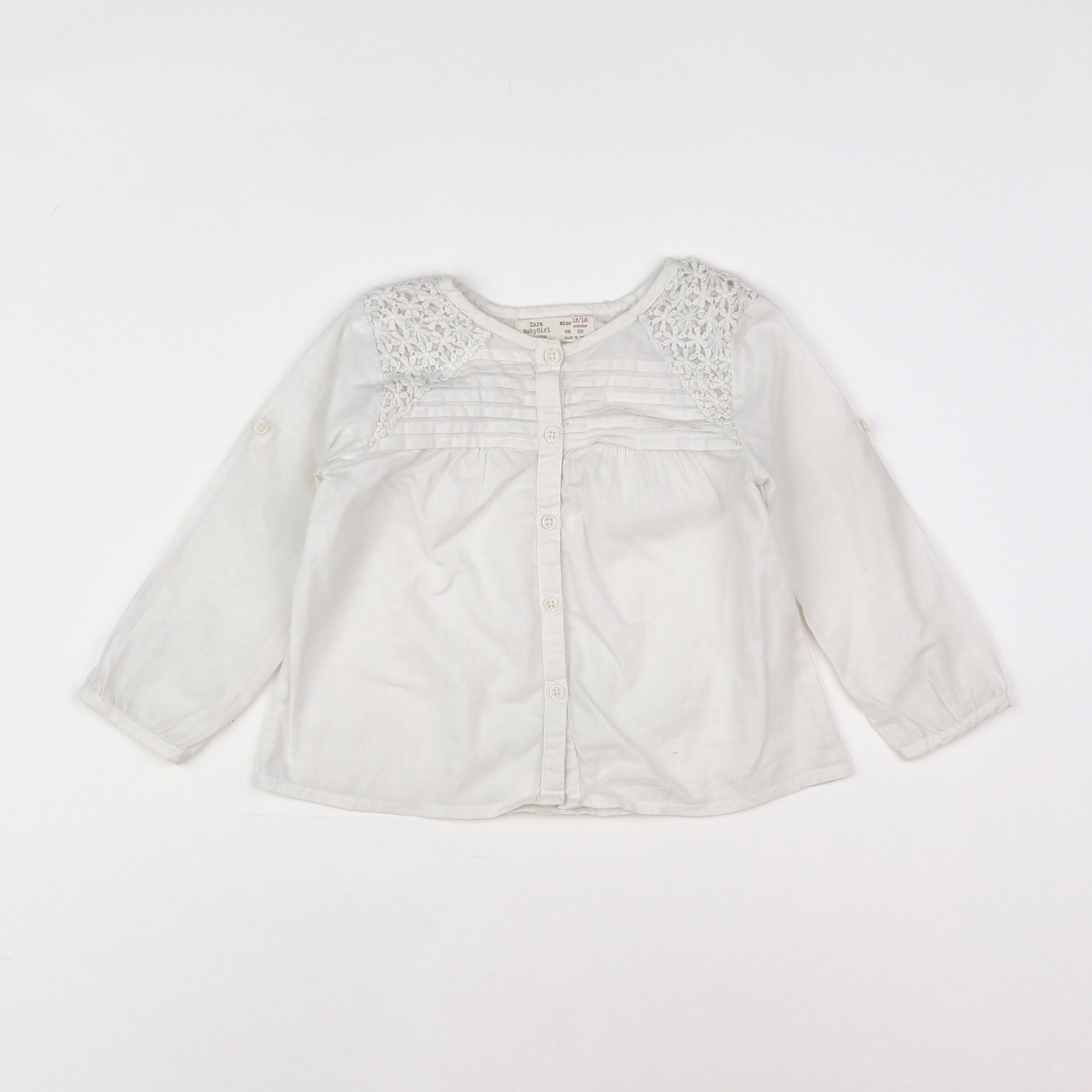 Zara - blouse blanc - 12/18 mois