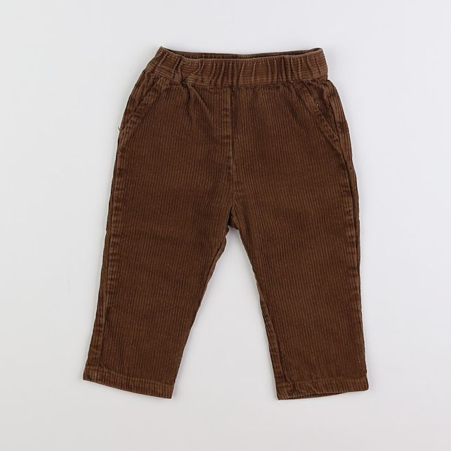 Vertbaudet - pantalon marron - 12 mois