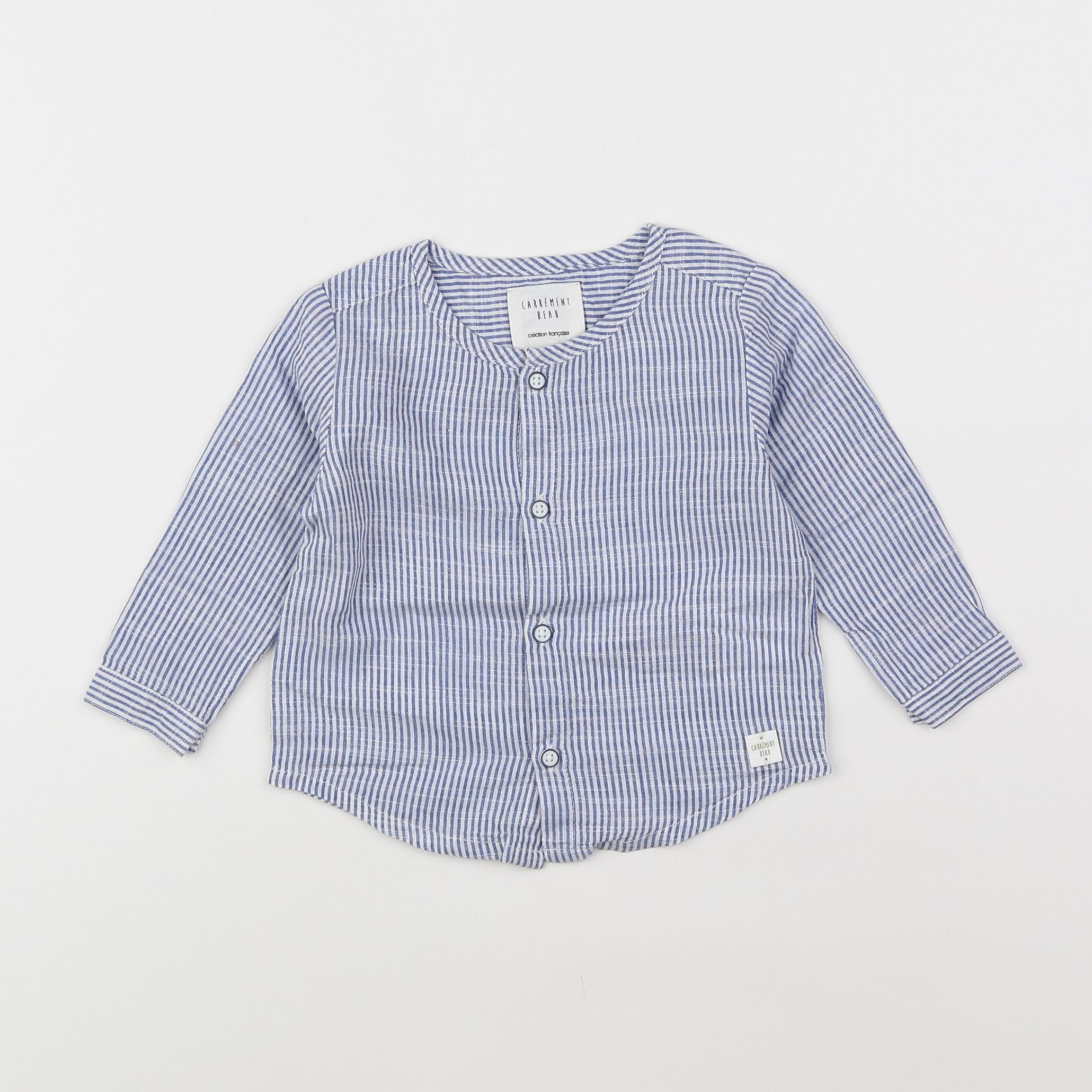 Carrément Beau - chemise bleu - 6 mois