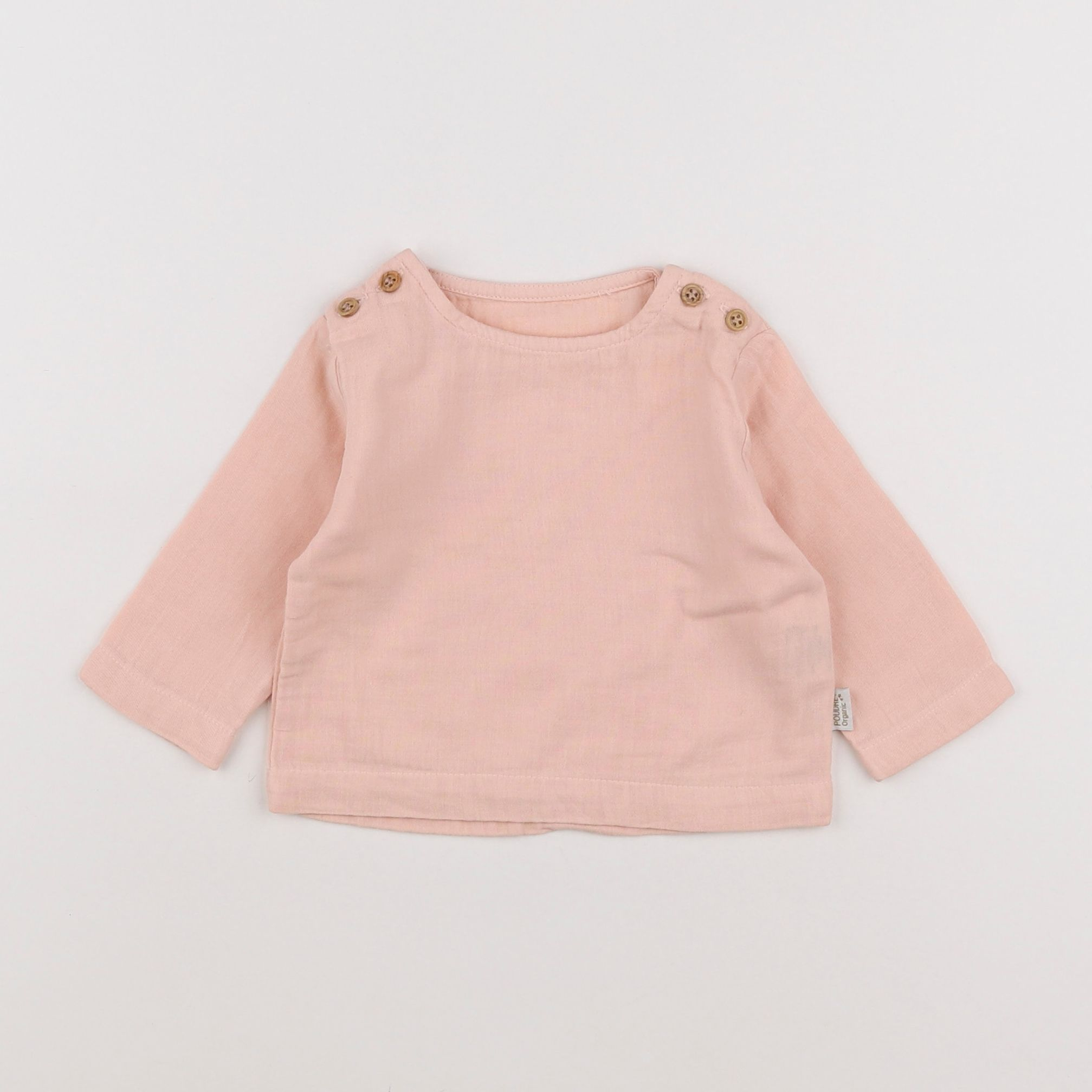 Poudre Organic - blouse rose - 6 mois