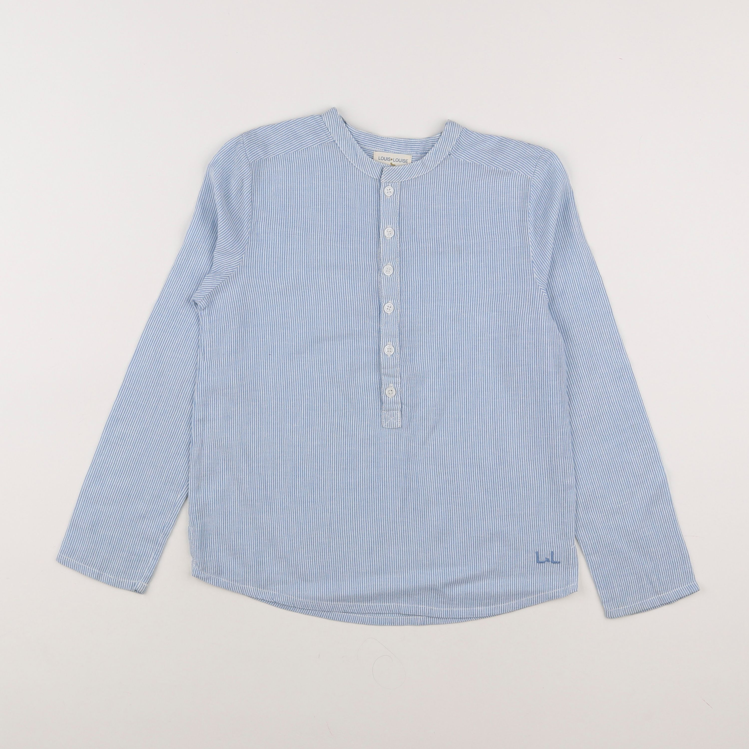 Louis Louise - chemise blanc, bleu - 8 ans