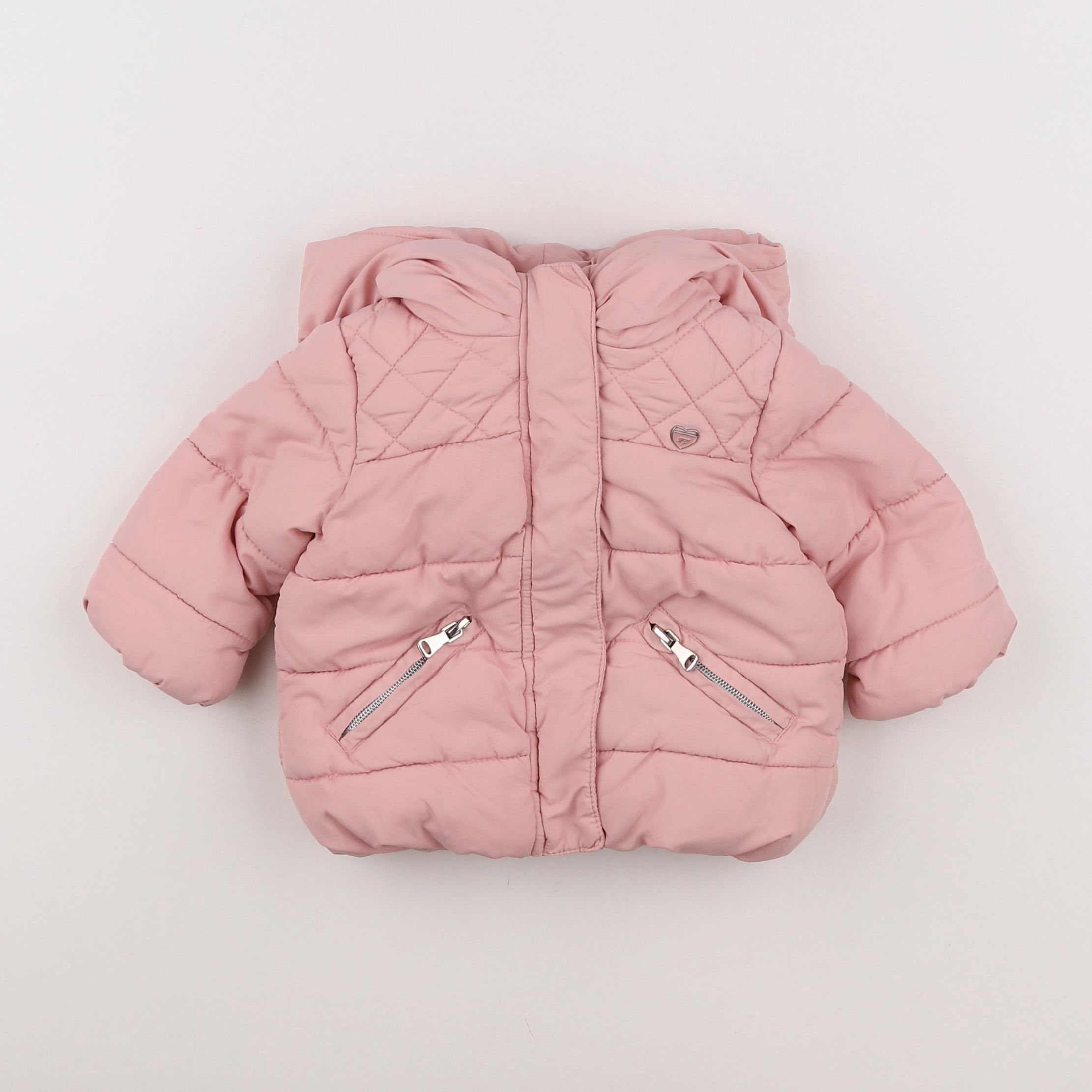 Zara - doudoune rose - 3/6 mois