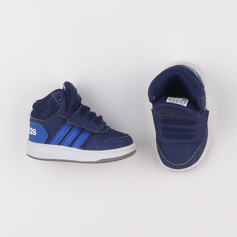 Adidas - tennis à scratch/ lacets bleu - pointure 19