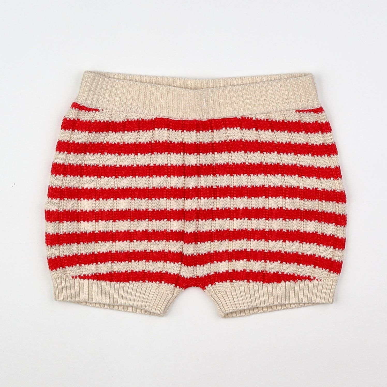 FUB - short rouge, beige (état neuf) - 12 mois