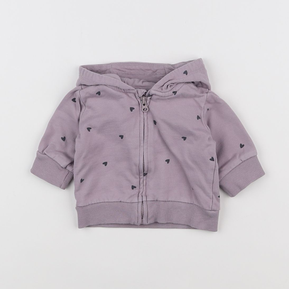 H&M - sweat violet - 0/1 mois