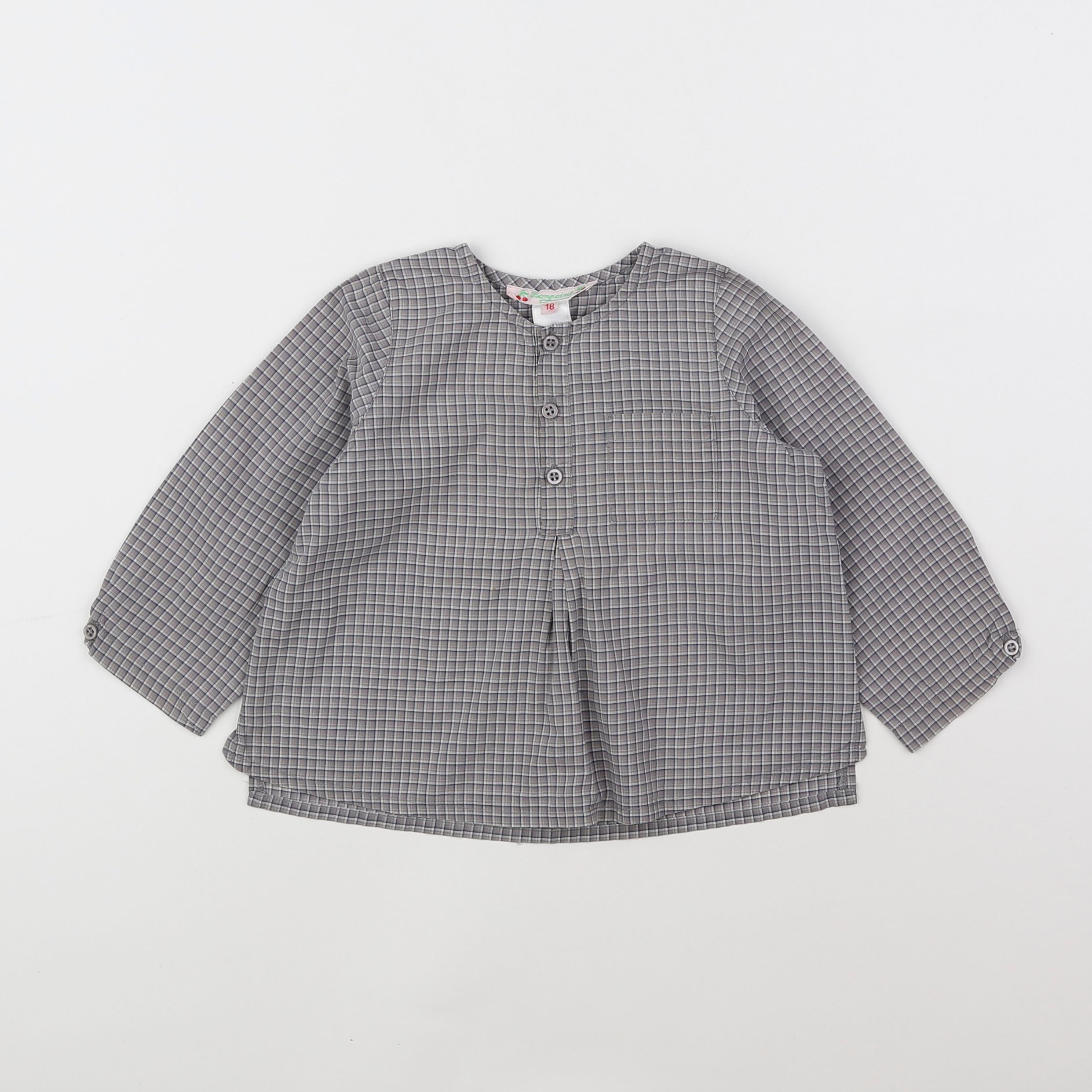 Bonpoint - blouse gris - 18 mois